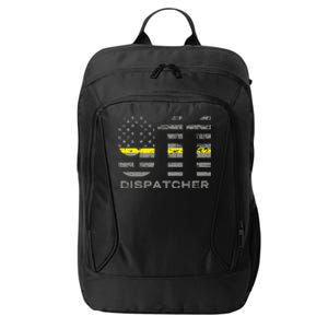 911 Dispatcher Thin Yellow Line Flag Hoodie City Backpack