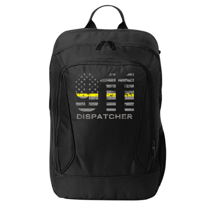 911 Dispatcher Thin Yellow Line Flag Hoodie City Backpack