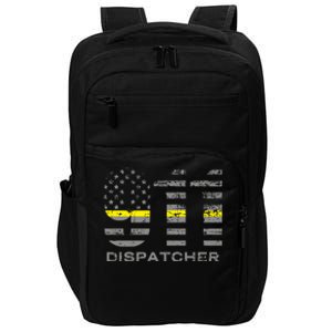 911 Dispatcher Thin Yellow Line Flag Hoodie Impact Tech Backpack