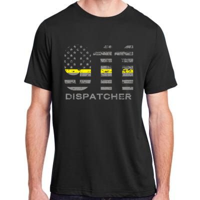 911 Dispatcher Thin Yellow Line Flag Hoodie Adult ChromaSoft Performance T-Shirt