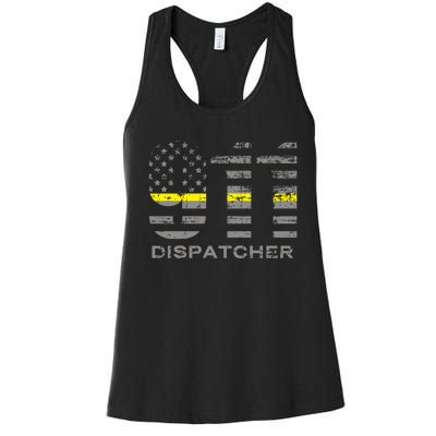 911 Dispatcher Thin Yellow Line Flag Hoodie Women's Racerback Tank