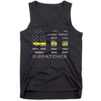 911 Dispatcher Thin Yellow Line Flag Hoodie Tank Top