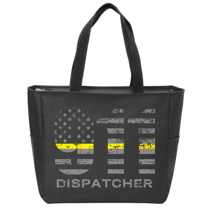 911 Dispatcher Thin Yellow Line Flag Hoodie Zip Tote Bag