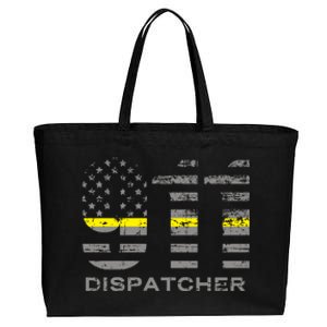 911 Dispatcher Thin Yellow Line Flag Hoodie Cotton Canvas Jumbo Tote