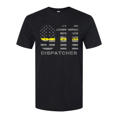 911 Dispatcher Thin Yellow Line Flag Hoodie Softstyle CVC T-Shirt