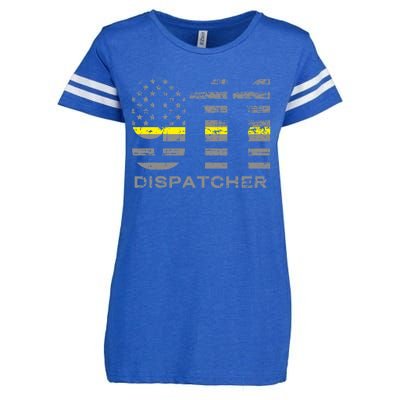 911 Dispatcher Thin Yellow Line Flag Hoodie Enza Ladies Jersey Football T-Shirt