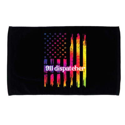 911 Dispatcher US Flag Emergency Dispatcher Microfiber Hand Towel