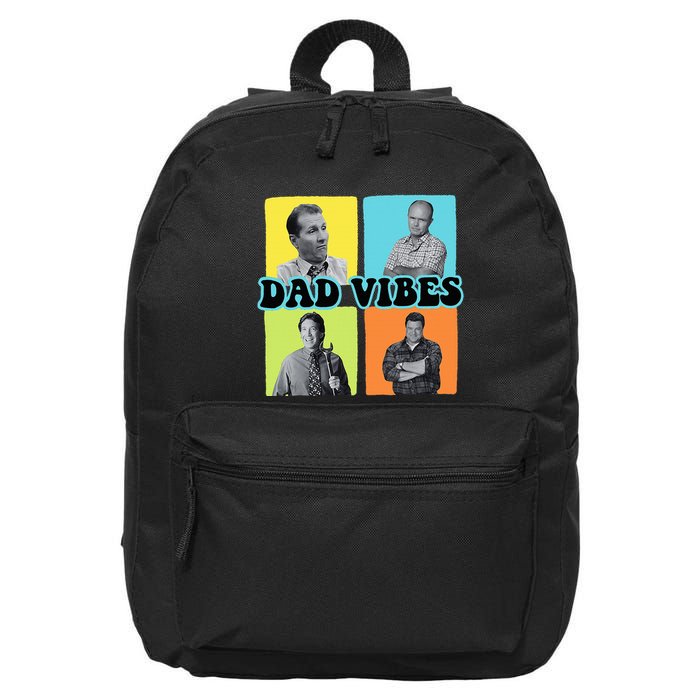 90’S Dad Vibes Funny Dad Life FatherS Day 16 in Basic Backpack