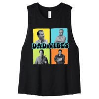 90’S Dad Vibes Funny Dad Life FatherS Day Women's Racerback Cropped Tank