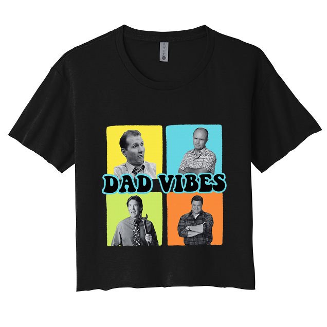90’S Dad Vibes Funny Dad Life FatherS Day Crop Top