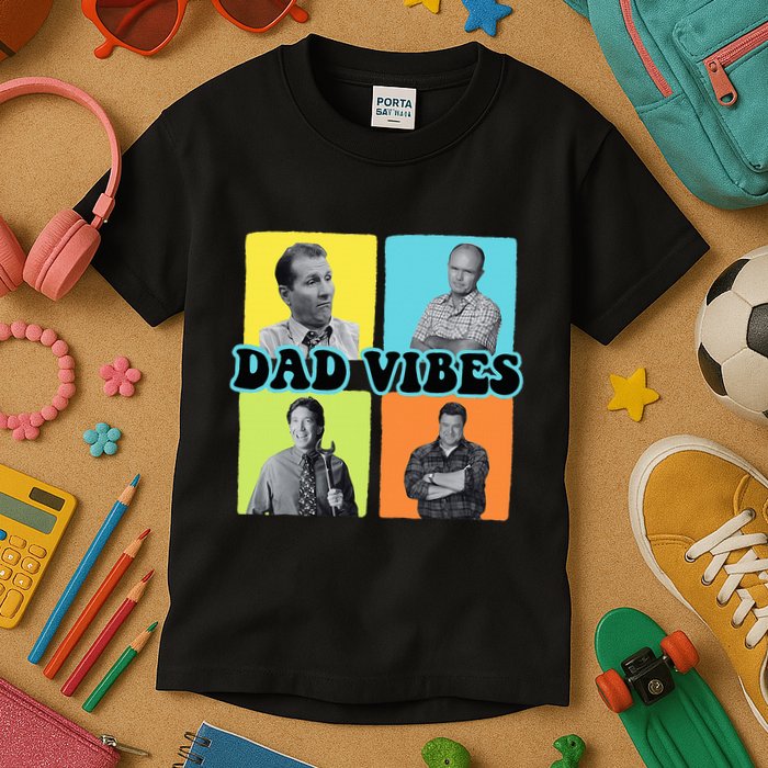 90’S Dad Vibes Funny Dad Life FatherS Day Kids T-Shirt