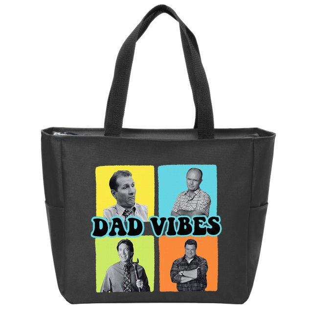 90’S Dad Vibes Funny Dad Life FatherS Day Zip Tote Bag