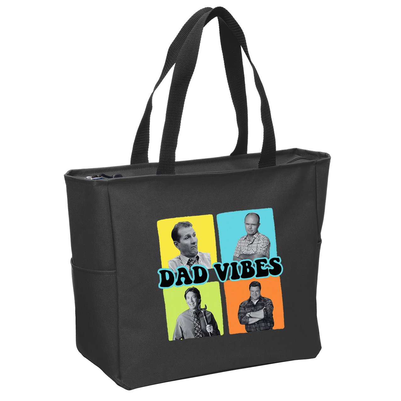 90’S Dad Vibes Funny Dad Life FatherS Day Zip Tote Bag