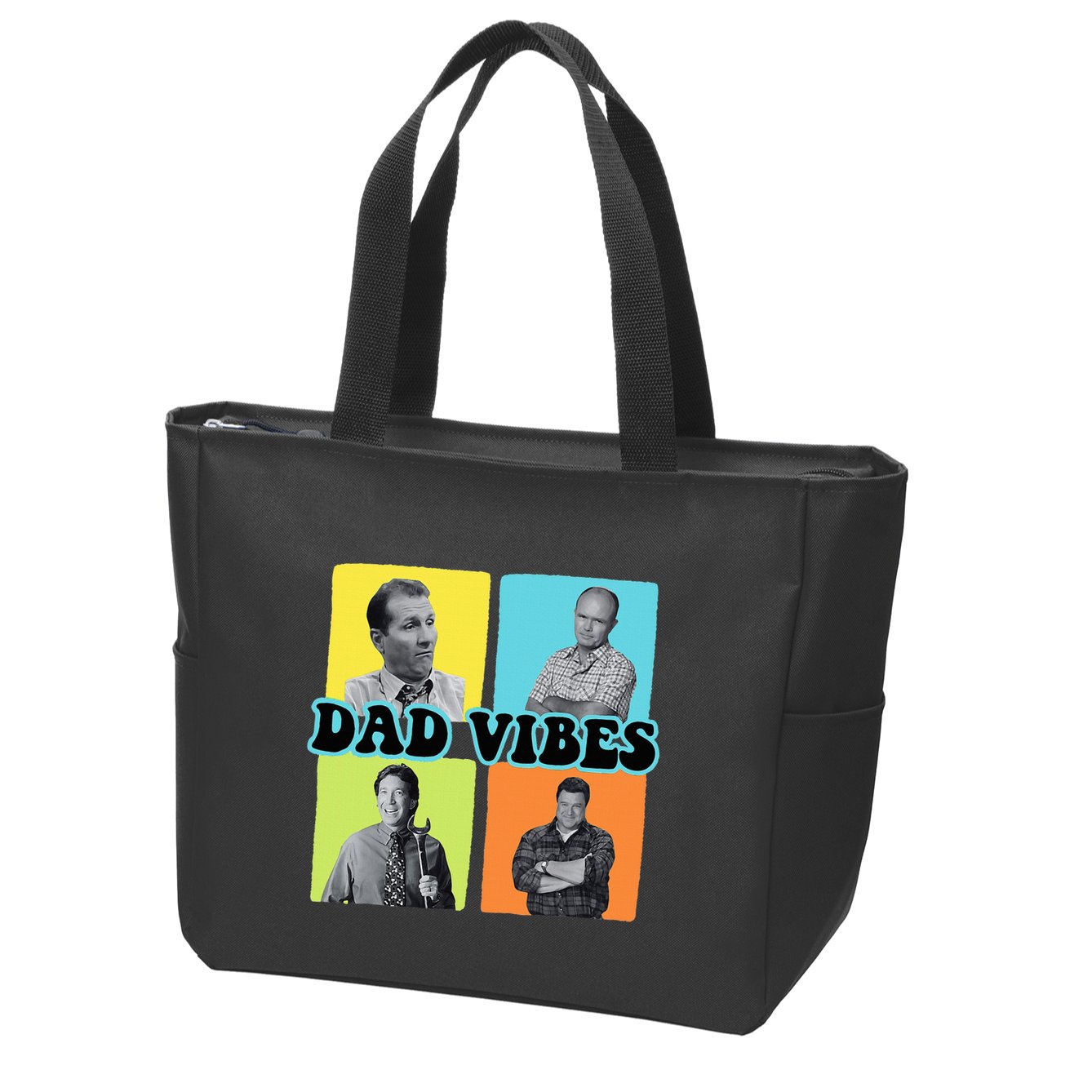 90’S Dad Vibes Funny Dad Life FatherS Day Zip Tote Bag