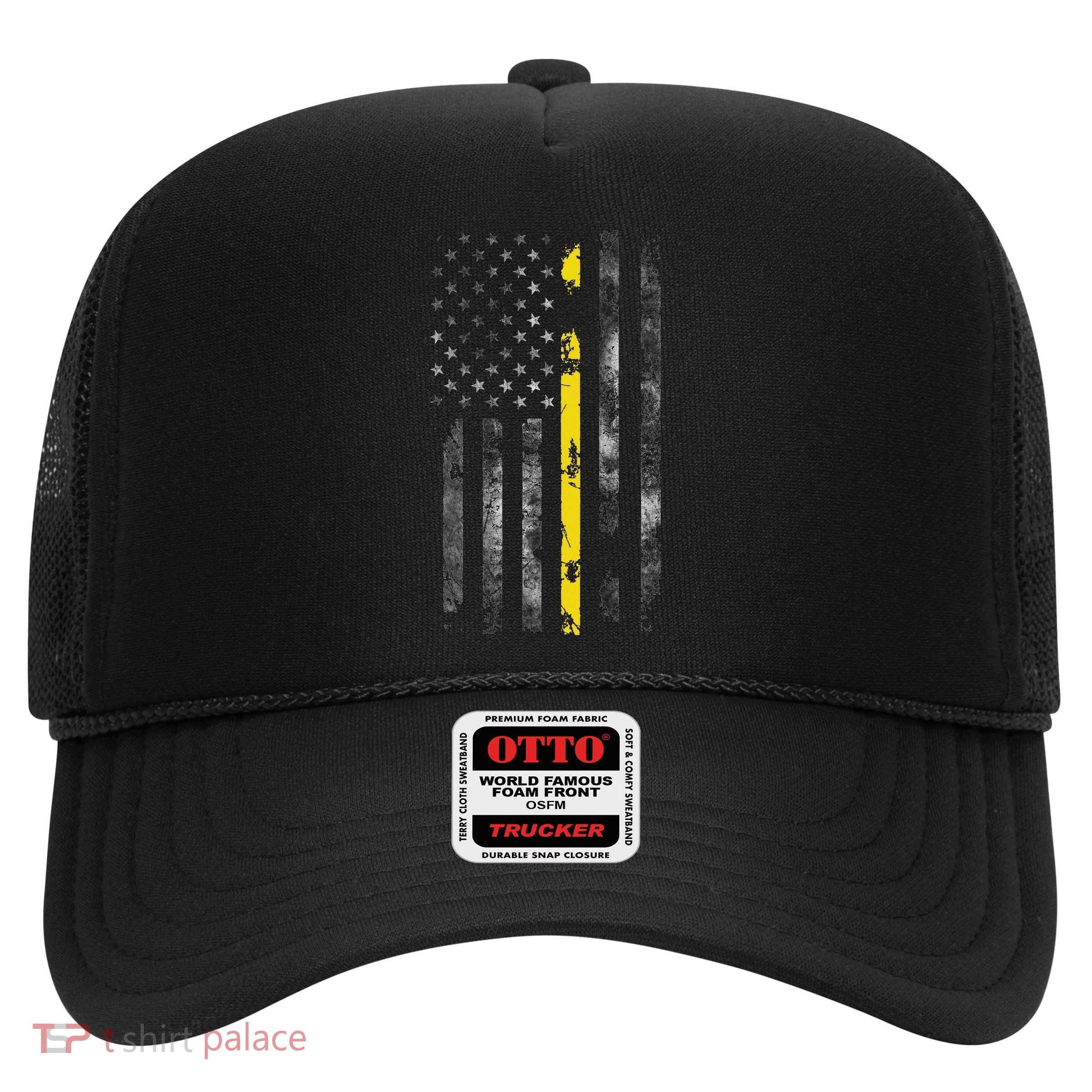 911 Dispatcher With The American Flag On The Back Trucker Hat