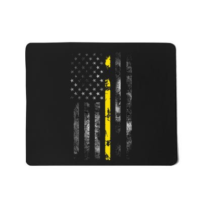 911 Dispatcher With The American Flag On The Back Mousepad