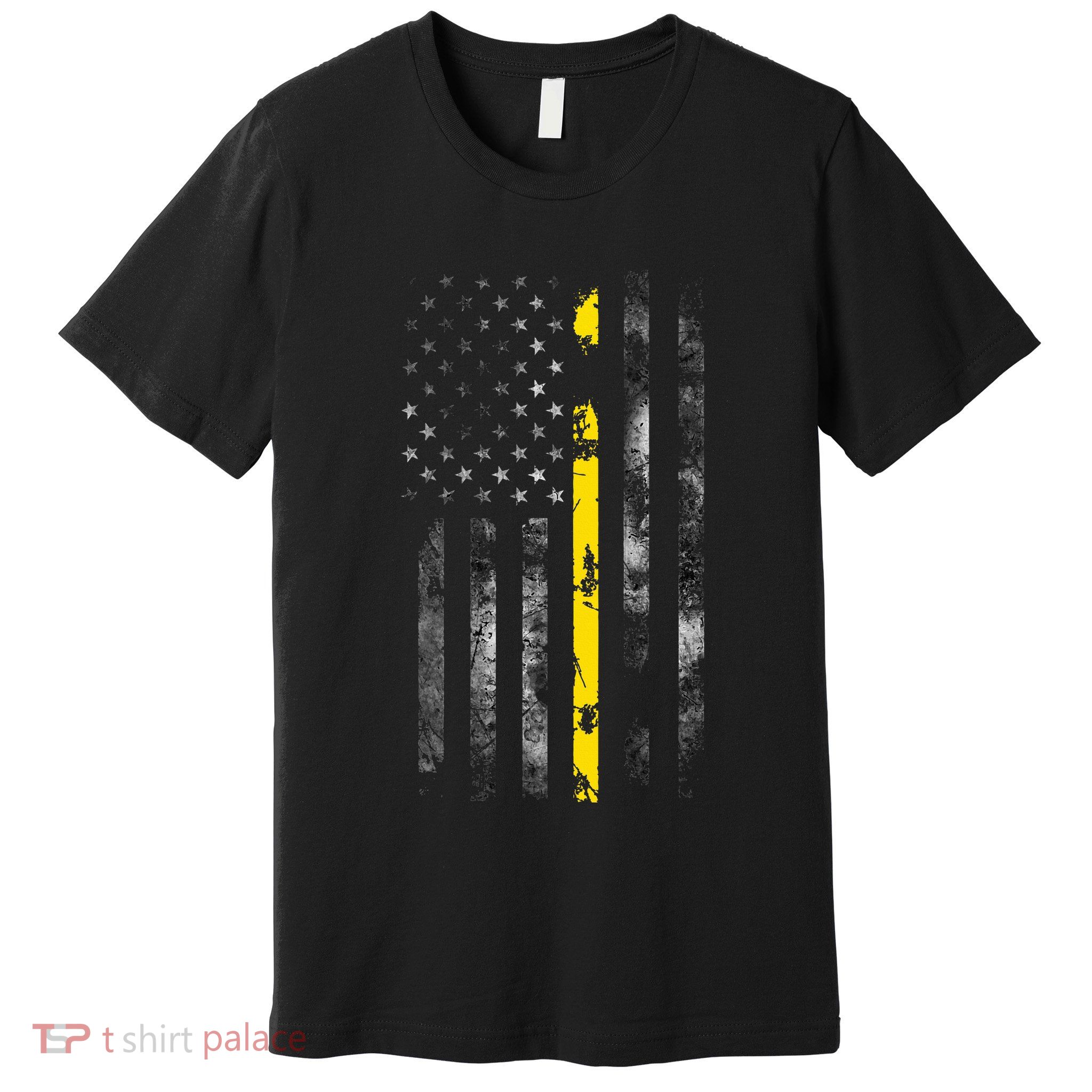 911 Dispatcher With The American Flag On The Back Premium T-Shirt