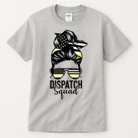 911 Dispatcher Week Dispatch Squad American Flag Messy Bun Tall T-Shirt