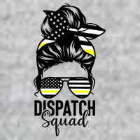 911 Dispatcher Week Dispatch Squad American Flag Messy Bun Full Zip Hoodie