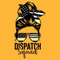 911 Dispatcher Week Dispatch Squad American Flag Messy Bun Sustainable Knit Beanie