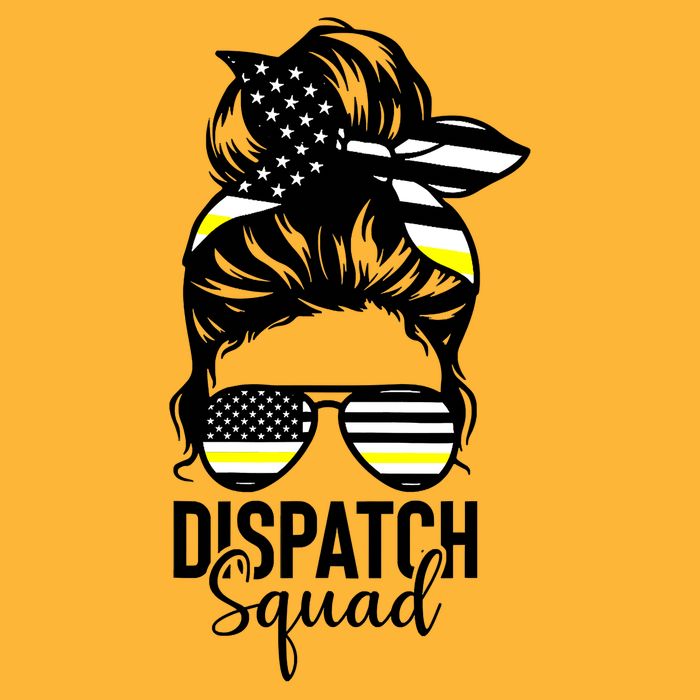 911 Dispatcher Week Dispatch Squad American Flag Messy Bun Sustainable Knit Beanie
