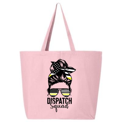 911 Dispatcher Week Dispatch Squad American Flag Messy Bun 25L Jumbo Tote