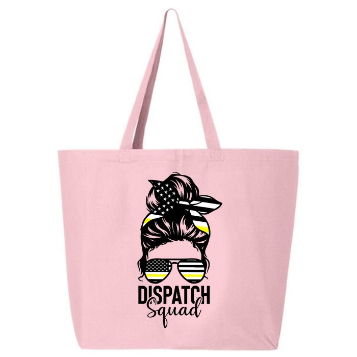 911 Dispatcher Week Dispatch Squad American Flag Messy Bun 25L Jumbo Tote