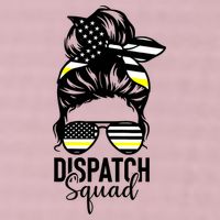 911 Dispatcher Week Dispatch Squad American Flag Messy Bun 25L Jumbo Tote