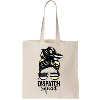 911 Dispatcher Week Dispatch Squad American Flag Messy Bun Bag