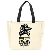 911 Dispatcher Week Dispatch Squad American Flag Messy Bun Zip Tote Bag