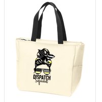 911 Dispatcher Week Dispatch Squad American Flag Messy Bun Zip Tote Bag