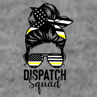 911 Dispatcher Week Dispatch Squad American Flag Messy Bun 7-Panel Snapback Hat