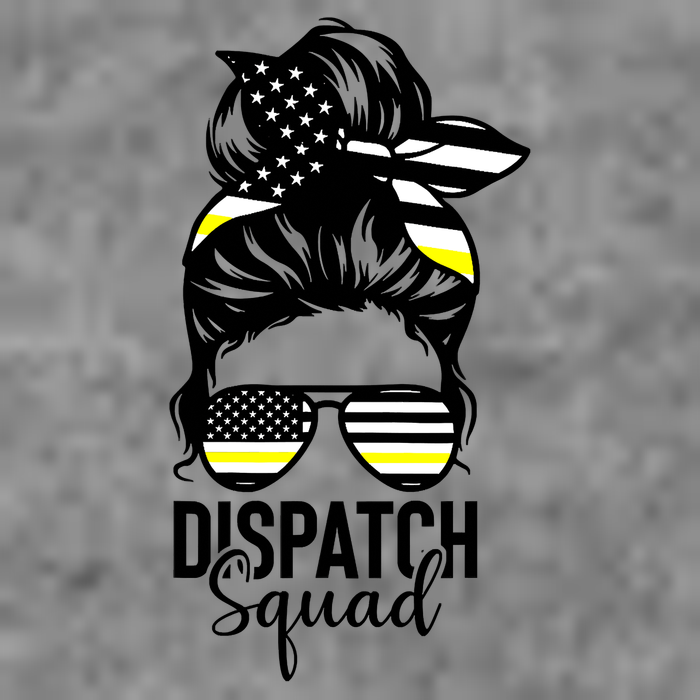 911 Dispatcher Week Dispatch Squad American Flag Messy Bun 7-Panel Snapback Hat