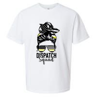 911 Dispatcher Week Dispatch Squad American Flag Messy Bun Sueded Cloud Jersey T-Shirt