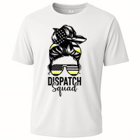 911 Dispatcher Week Dispatch Squad American Flag Messy Bun Performance Shirt