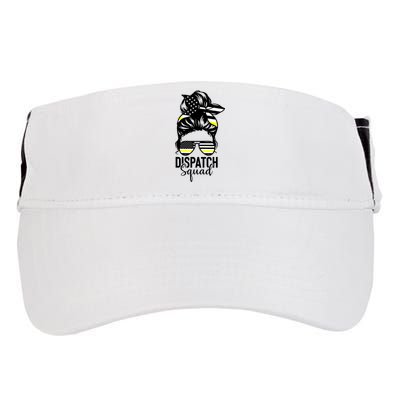 911 Dispatcher Week Dispatch Squad American Flag Messy Bun Adult Drive Performance Visor
