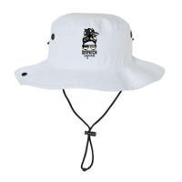 911 Dispatcher Week Dispatch Squad American Flag Messy Bun Bucket Hat