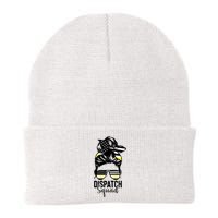 911 Dispatcher Week Dispatch Squad American Flag Messy Bun Beanie