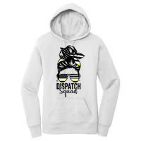 911 Dispatcher Week Dispatch Squad American Flag Messy Bun Women's Pullover Hoodie