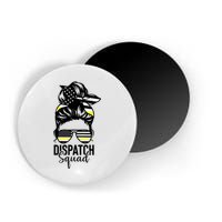 911 Dispatcher Week Dispatch Squad American Flag Messy Bun Magnet