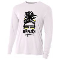 911 Dispatcher Week Dispatch Squad American Flag Messy Bun Cooling Performance Long Sleeve Crew