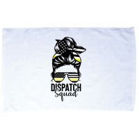 911 Dispatcher Week Dispatch Squad American Flag Messy Bun Microfiber Hand Towel