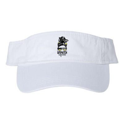 911 Dispatcher Week Dispatch Squad American Flag Messy Bun Visor