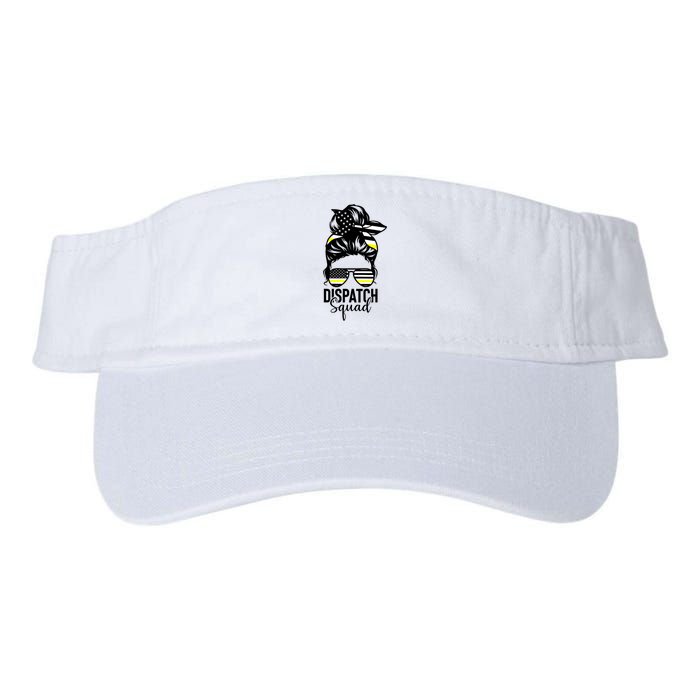 911 Dispatcher Week Dispatch Squad American Flag Messy Bun Visor