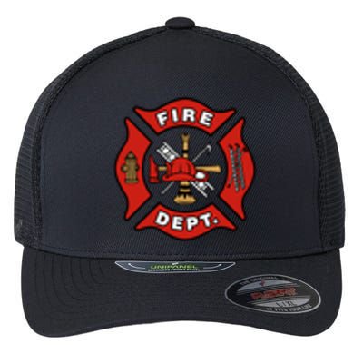 9/11 Fire Department Pocket Logo FDNY 20TH Anniversary Back & Front Flexfit Unipanel Trucker Cap