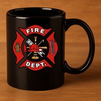9/11 Fire Department Pocket Logo FDNY 20TH Anniversary Back & Front 11oz C Handle Ceramic Mug