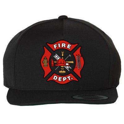 9/11 Fire Department Pocket Logo FDNY 20TH Anniversary Back & Front Wool Snapback Cap