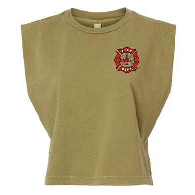 9/11 Fire Department Pocket Logo FDNY 20TH Anniversary Back & Front Garment-Dyed Women's Muscle Tee