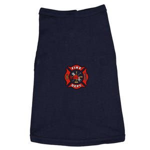 9/11 Fire Department Pocket Logo FDNY 20TH Anniversary Back & Front Doggie Tank