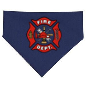 9/11 Fire Department Pocket Logo FDNY 20TH Anniversary Back & Front USA-Made Doggie Bandana